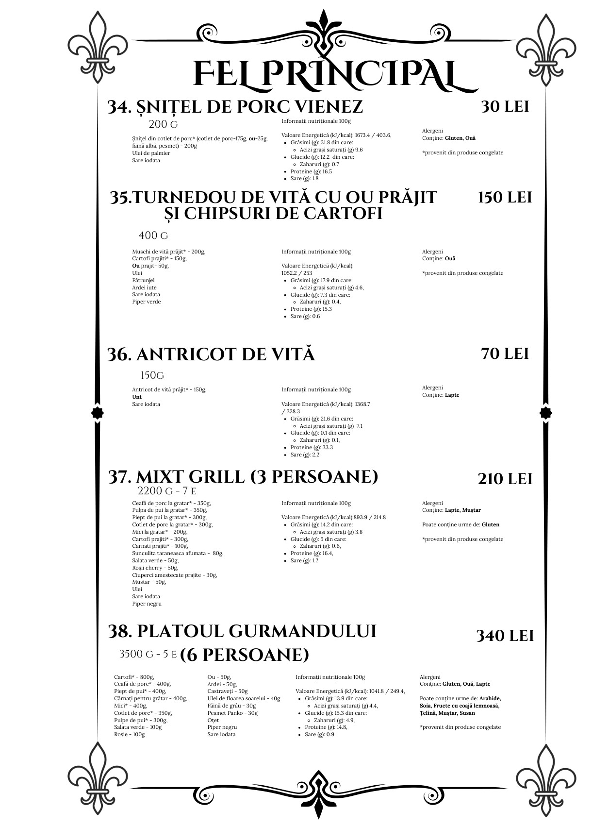 Meniu Fel principal, a doua pagină